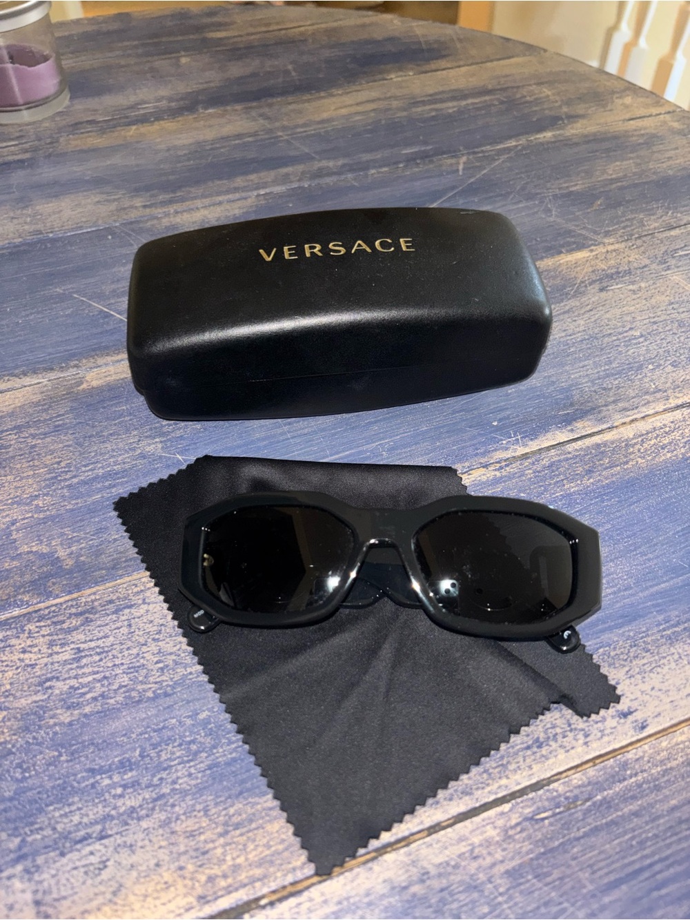 Versace Black Sunglasses with Case